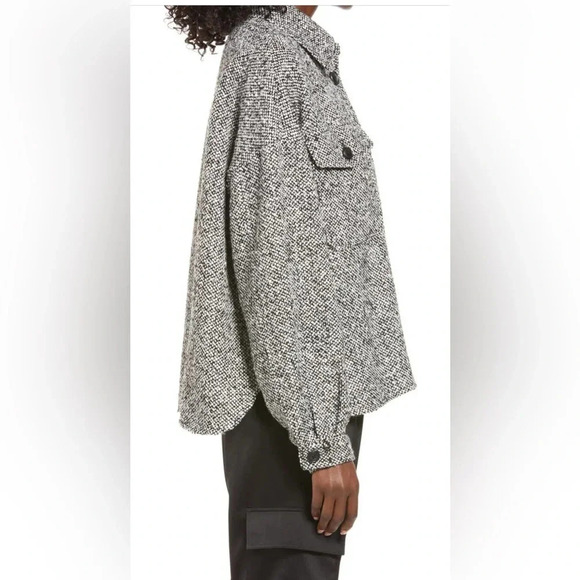 Vero Moda Rosie tweed chore Jacket  boxy workwear cozy oversized - Picture 4 of 15